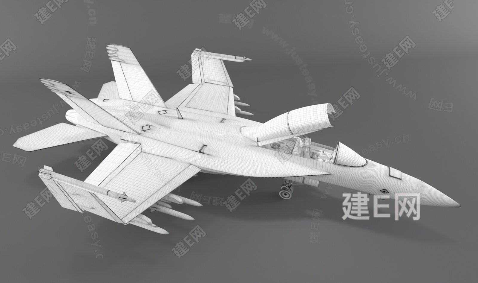 現代f18戰鬥機 飛機- 建e網3d模型下載網