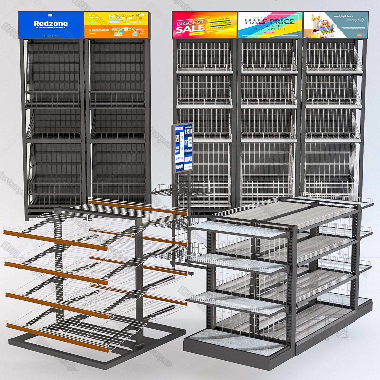 商场货架3d模型