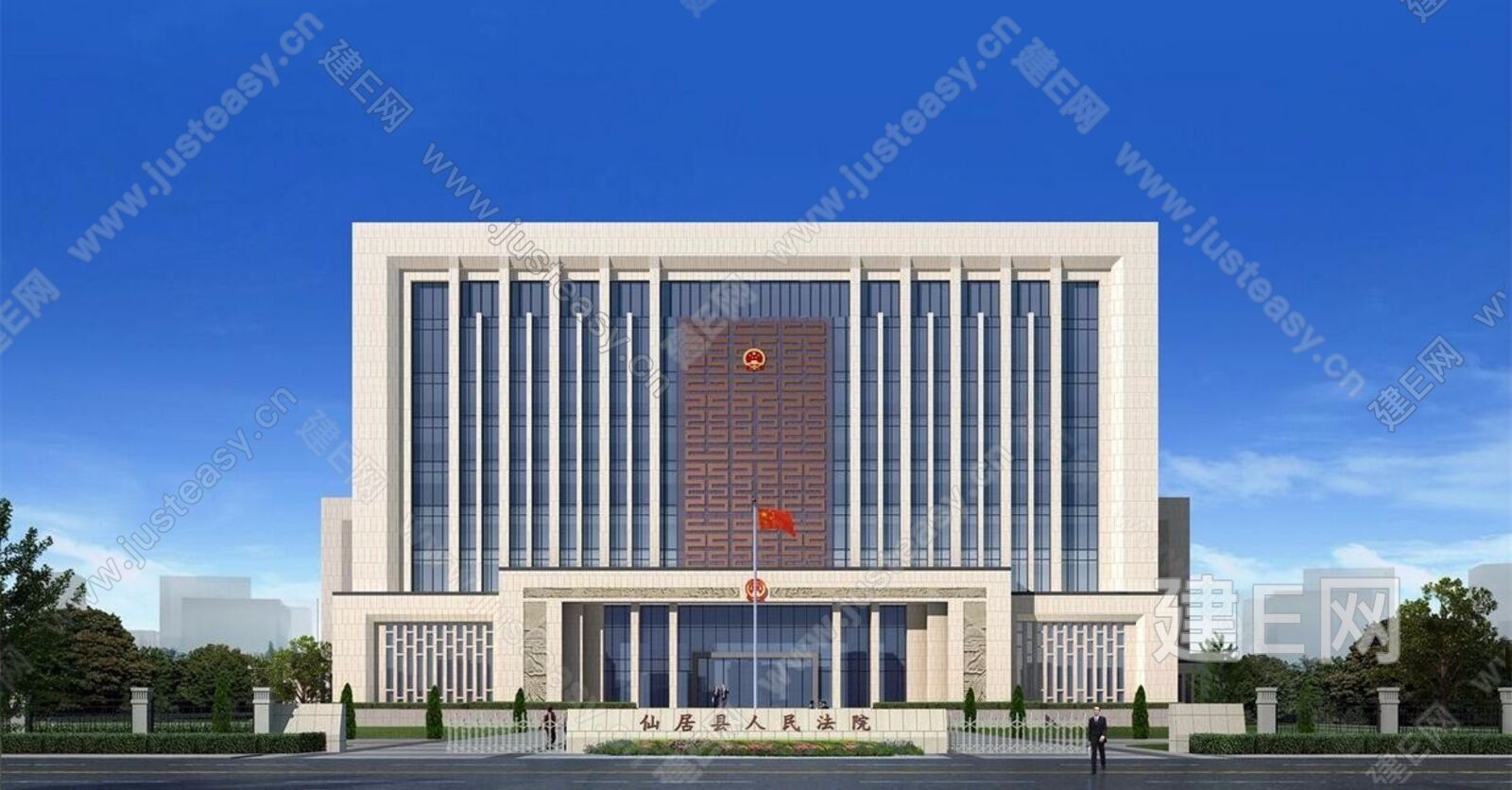 某中级人民法院效果图-法院_深圳市亚讯威视数字技术有限公司