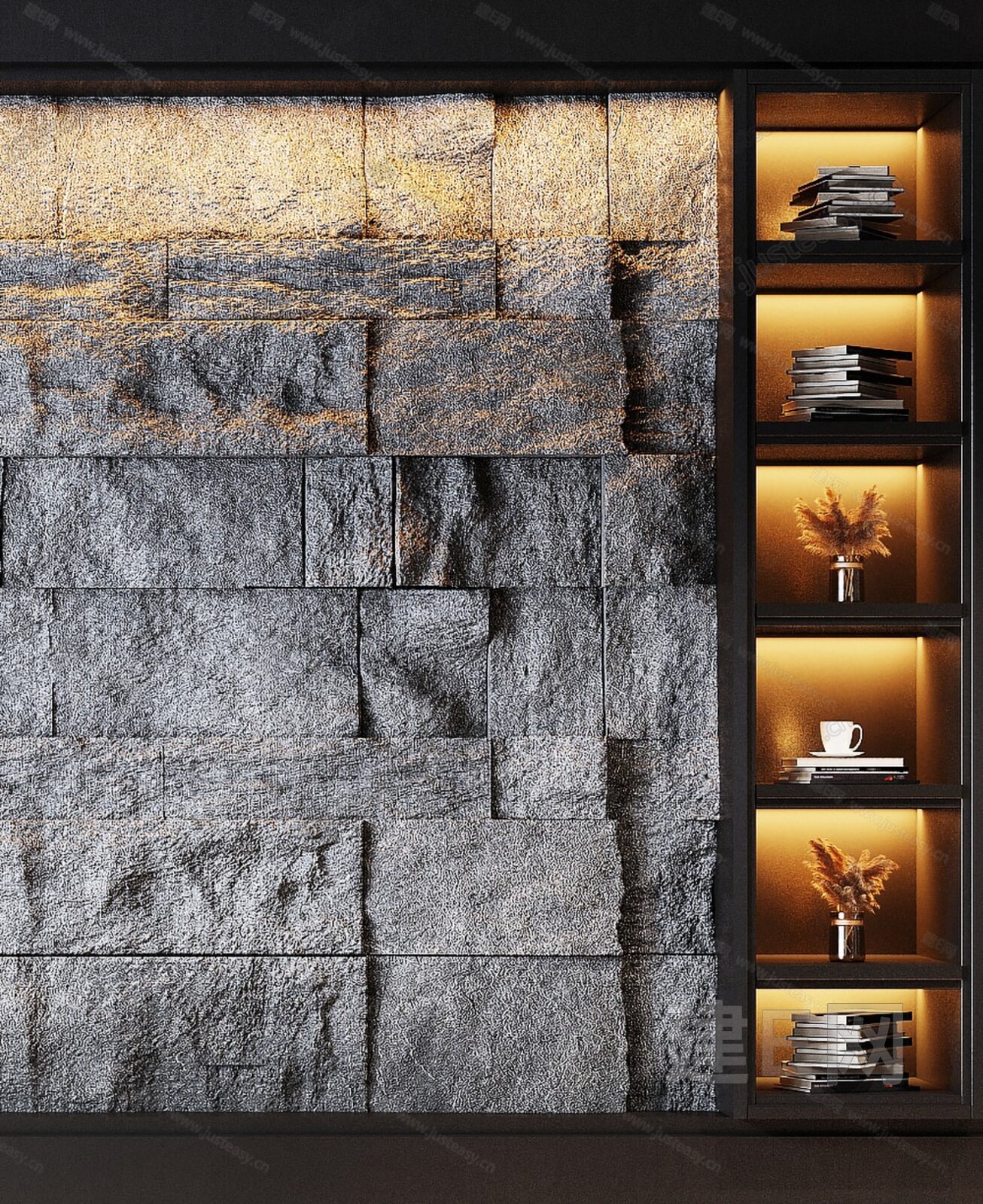 简约美式客厅大理石电视背景墙设计效果图_齐家网装修效果图