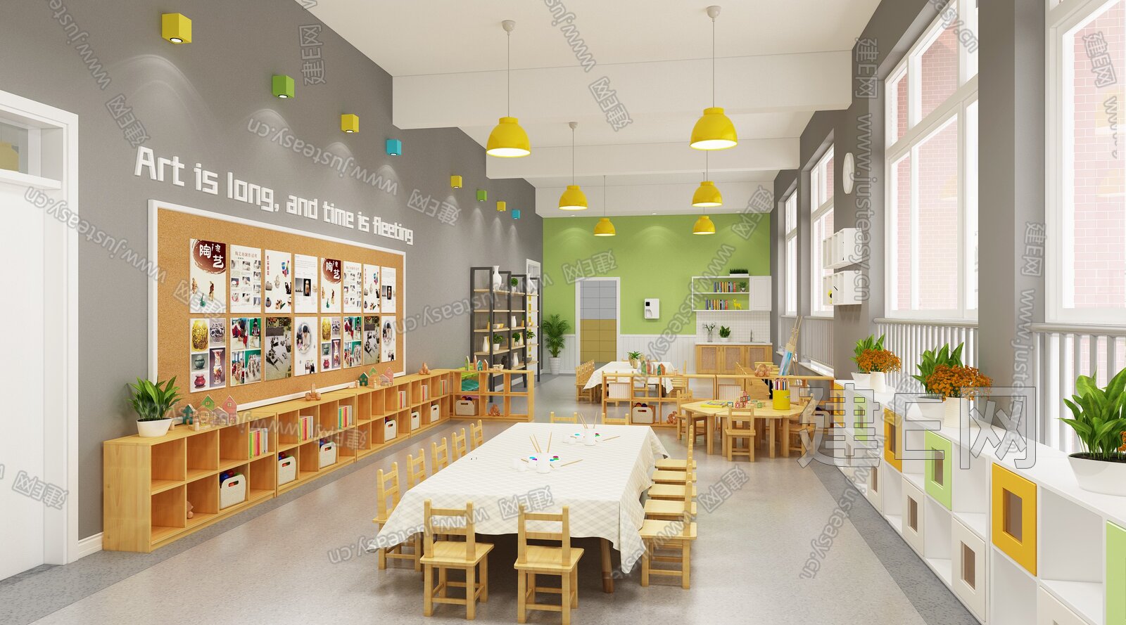 深圳市北站幼儿园装修设计选择哪家比较好 幼教设计费用-设计案例-建E室内设计网