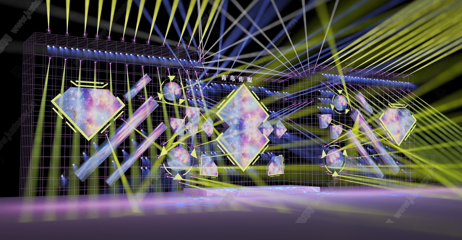 现代演唱会舞台模型id108415281