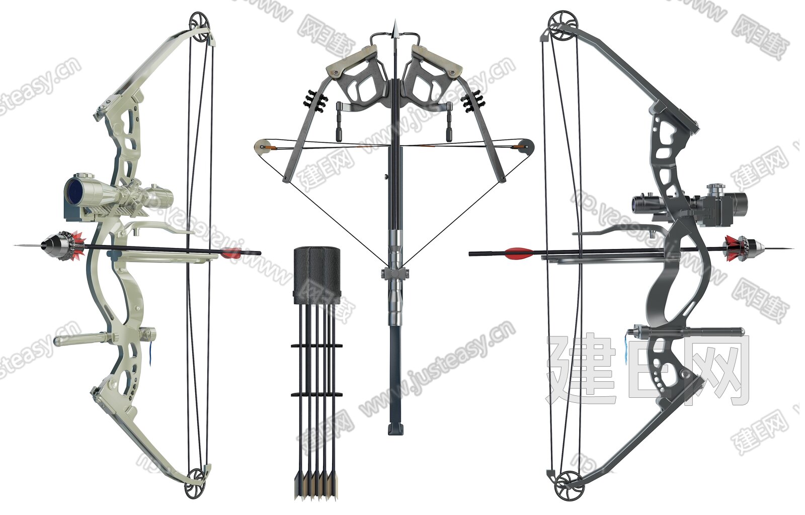 现代军用弓箭连弩图片