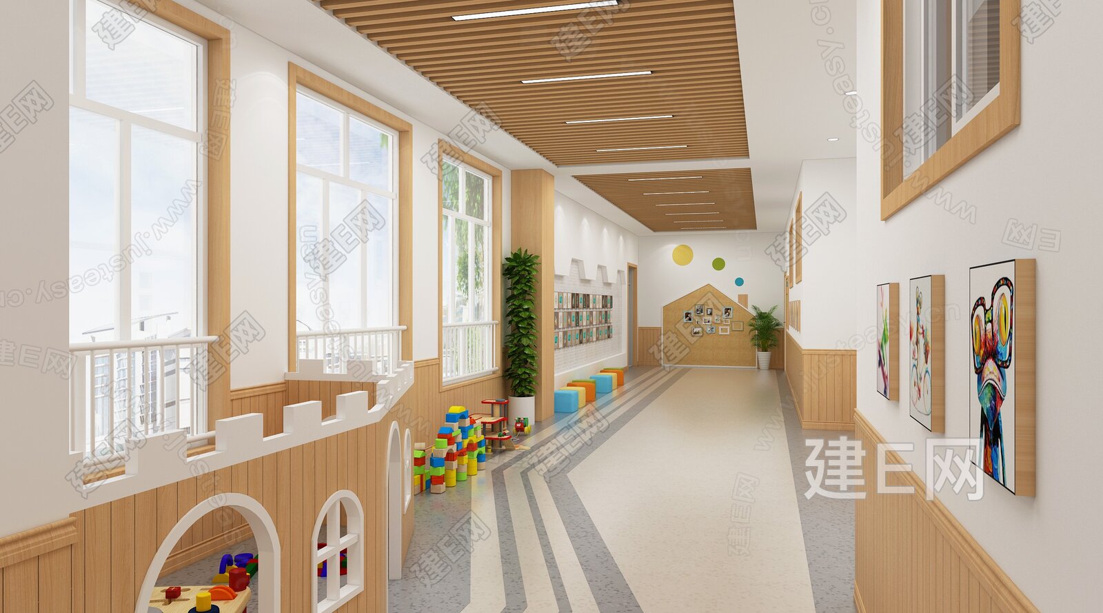 幼儿园设计：走廊_keepdream-站酷ZCOOL