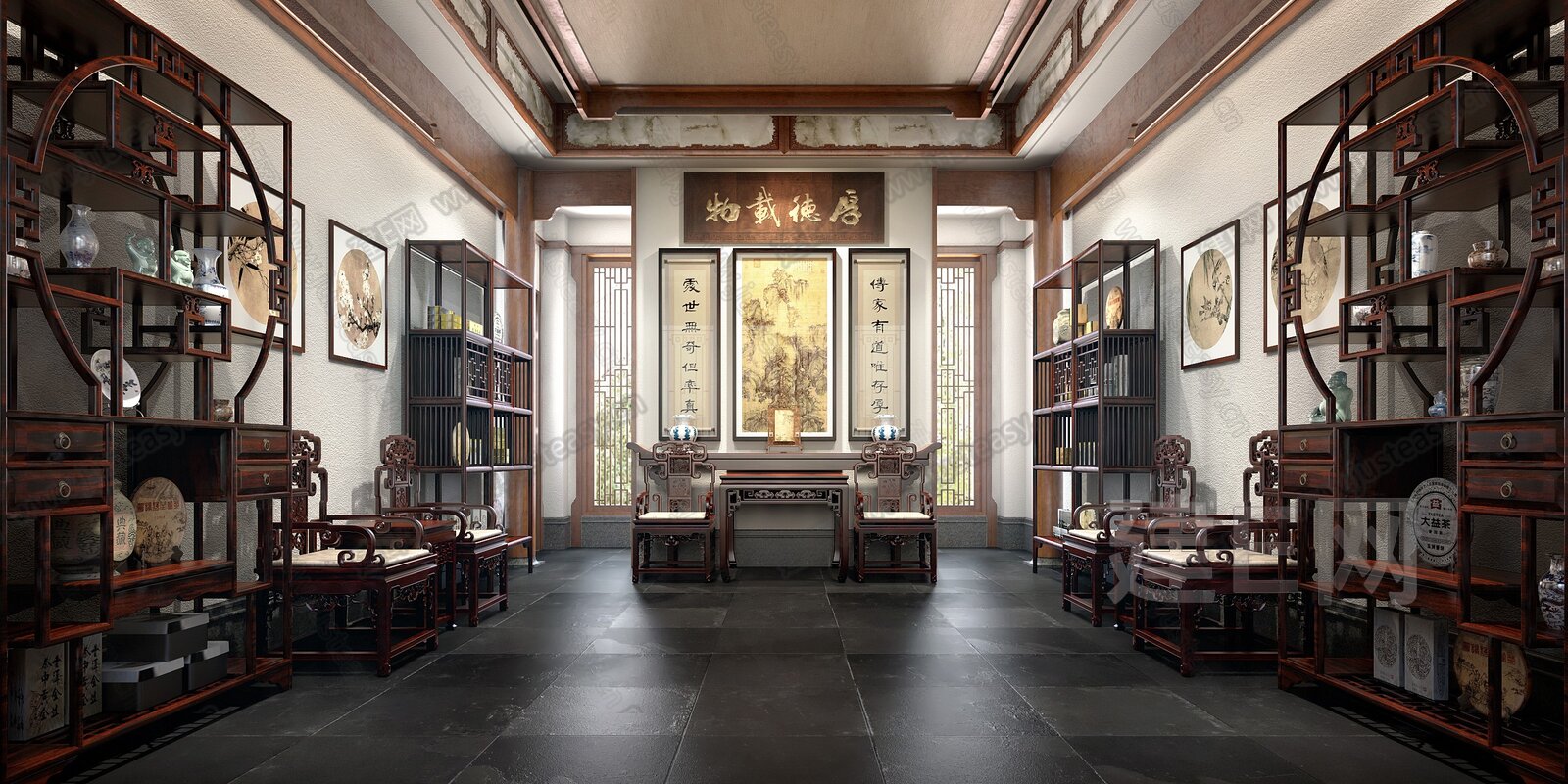 中式堂屋3d模型下载 Id114968863 建e网3d模型 