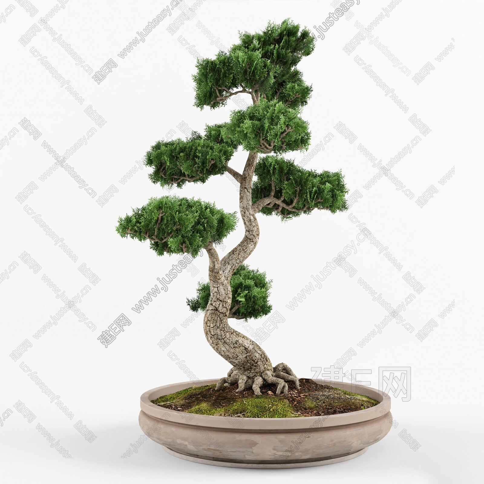 新中式盆栽盆景3d模型下载_3d新中式盆栽盆景模型下载_3d新中式盆栽盆景max模型免费下载_建E室内设计网