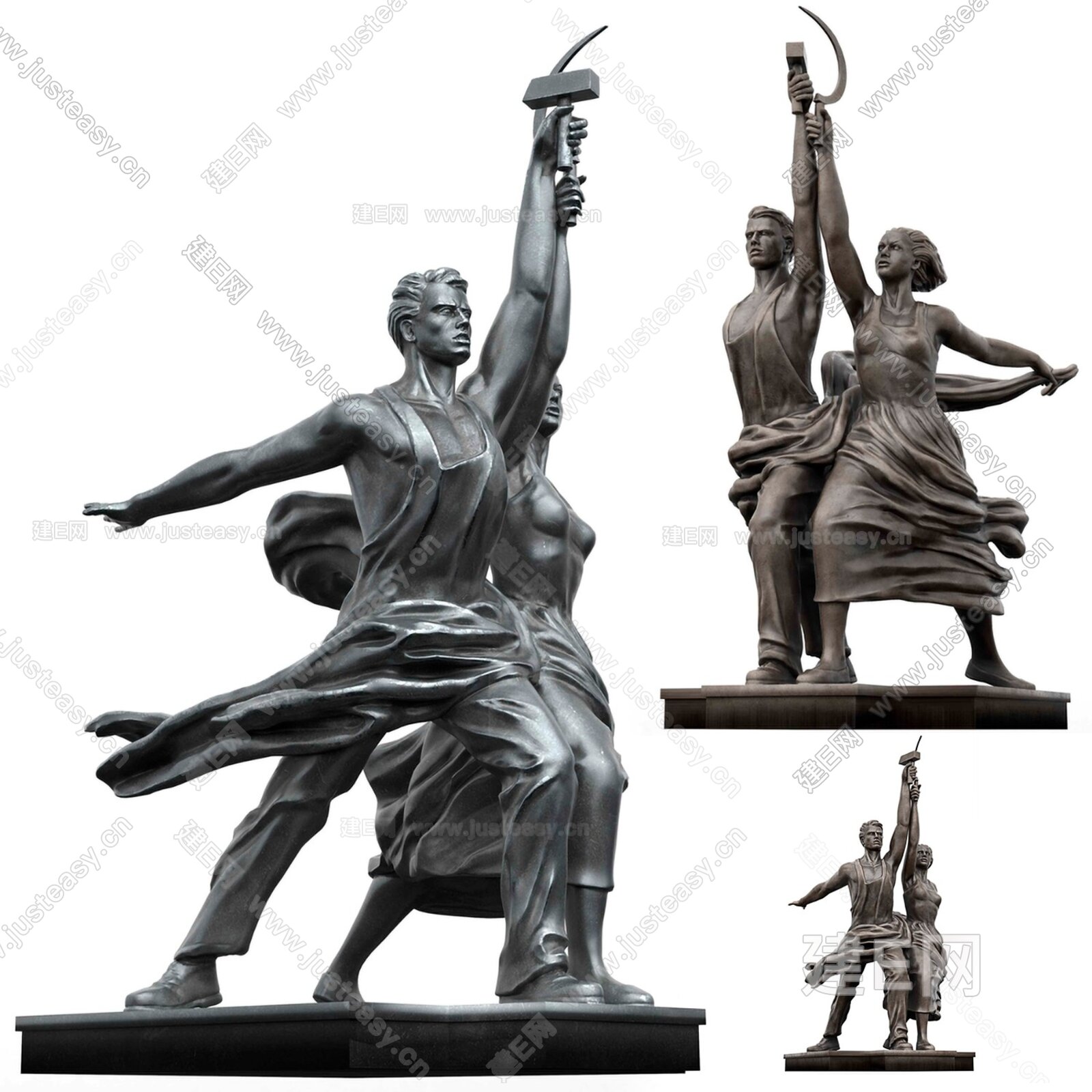 现代广场人物雕塑