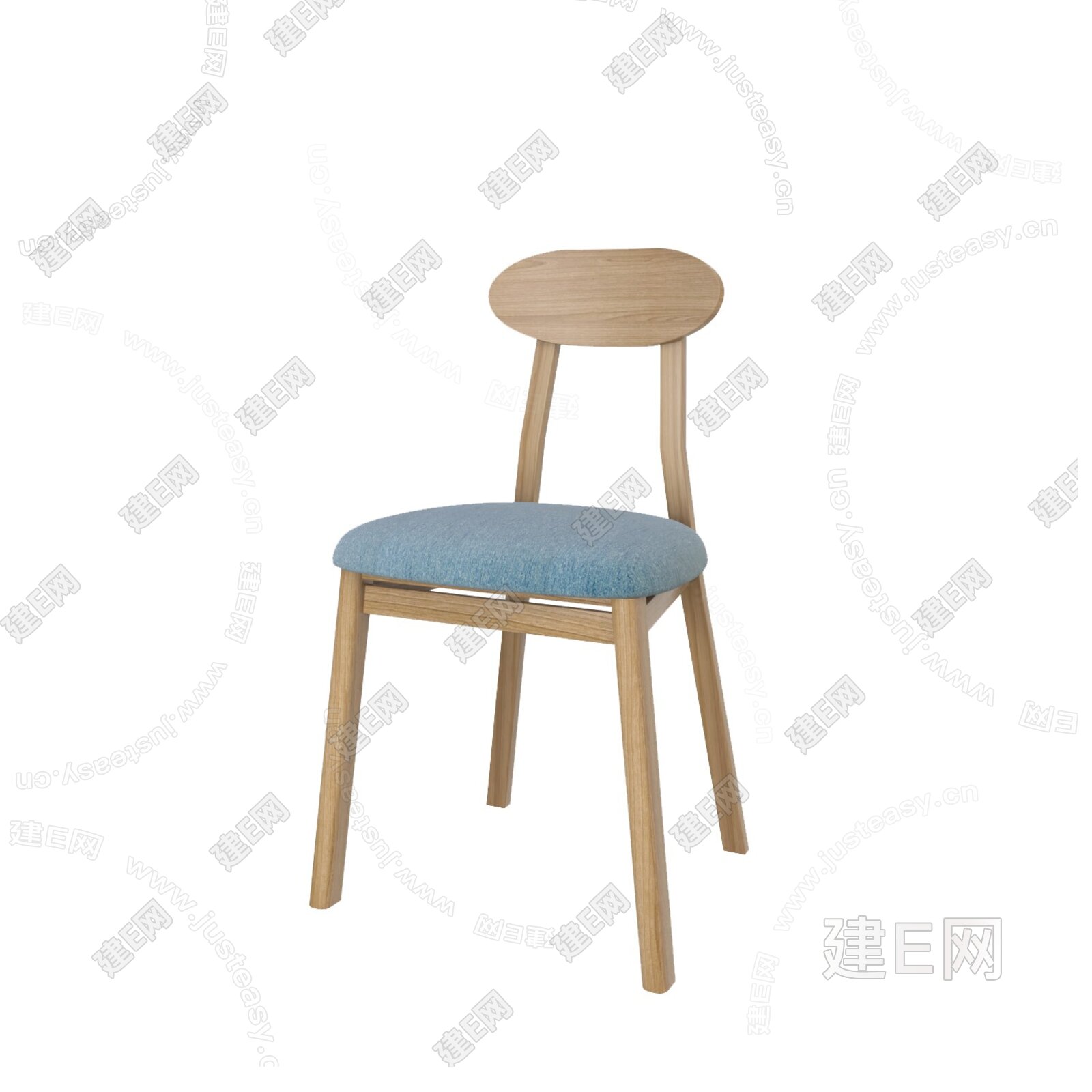 木迹制品 现代单椅3d模型