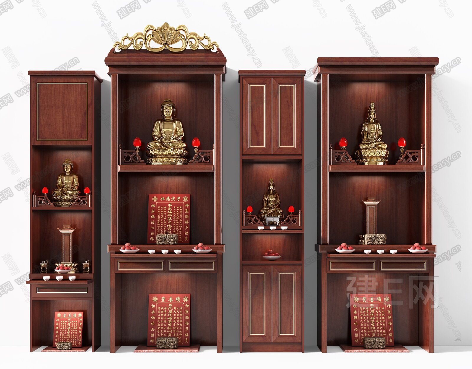 新中式佛龛神龛神台柜3d模型下载_ID12004242_3dmax免费模型-欧模网