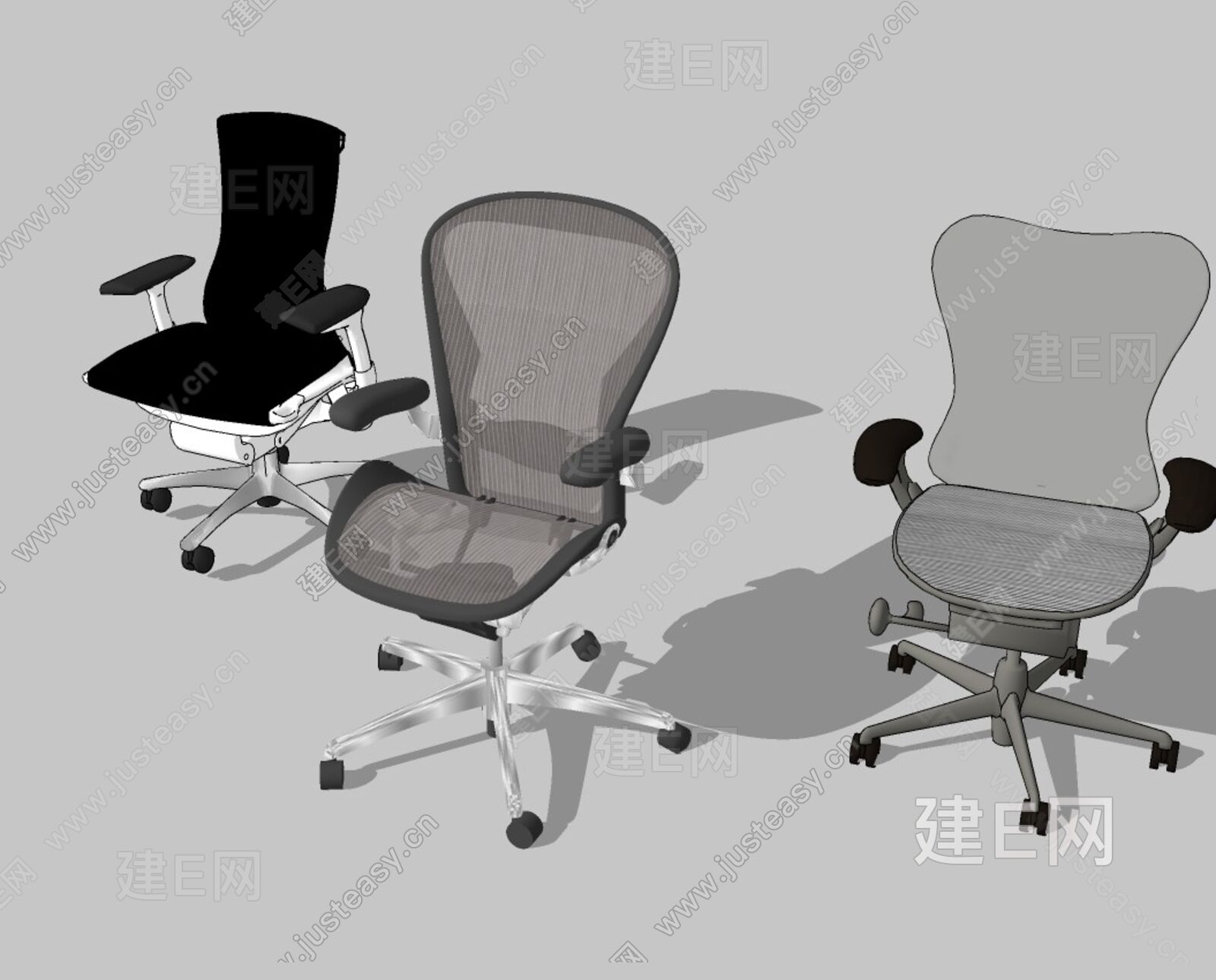 现代办公椅sketchup模型