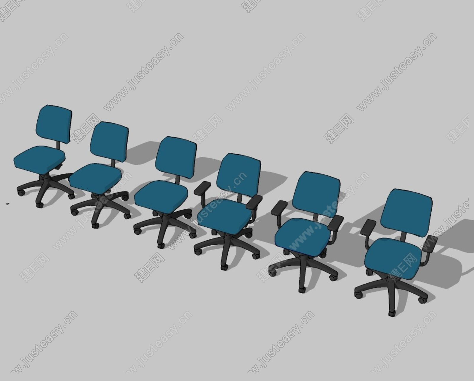 现代办公椅sketchup模型