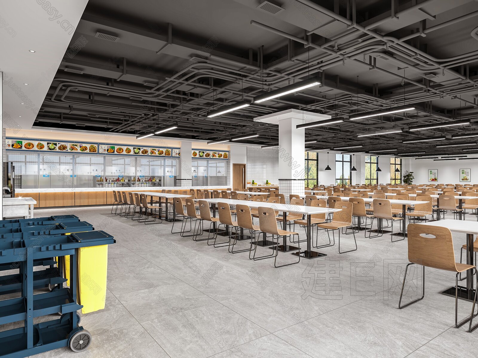 现代学生食堂