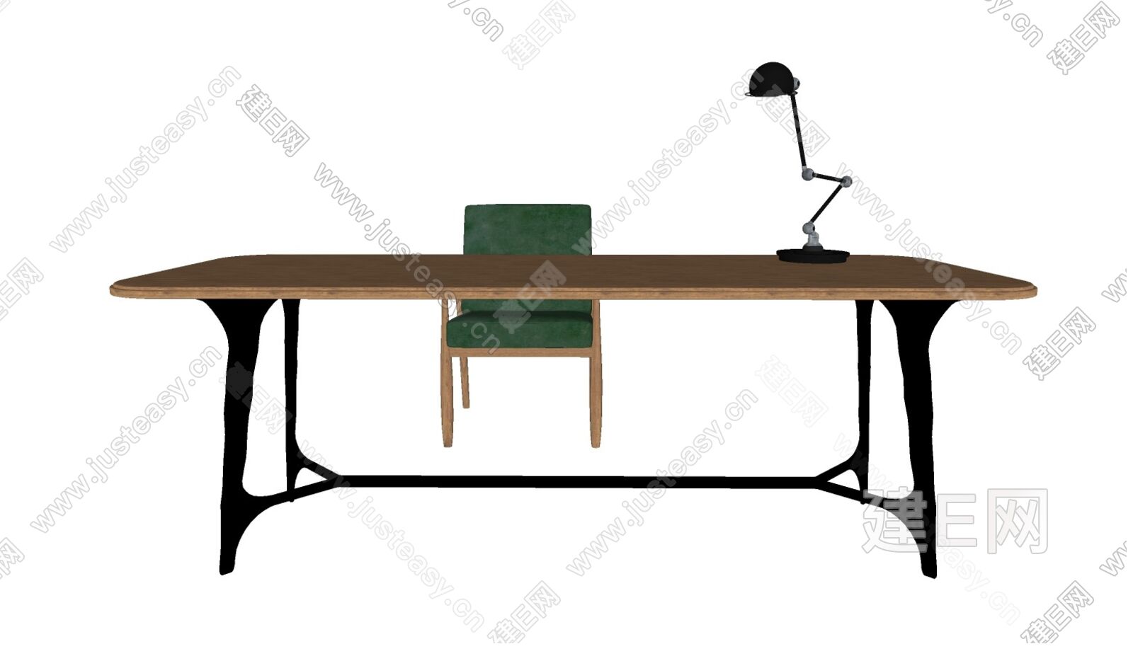 一屿 现代桌椅组合sketchup模型