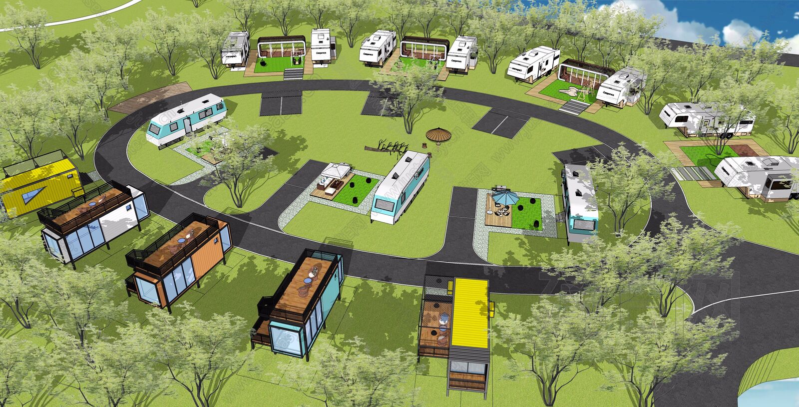 Rvbaba房车营地规划设计院——双鱼岛房车度假营地项目
