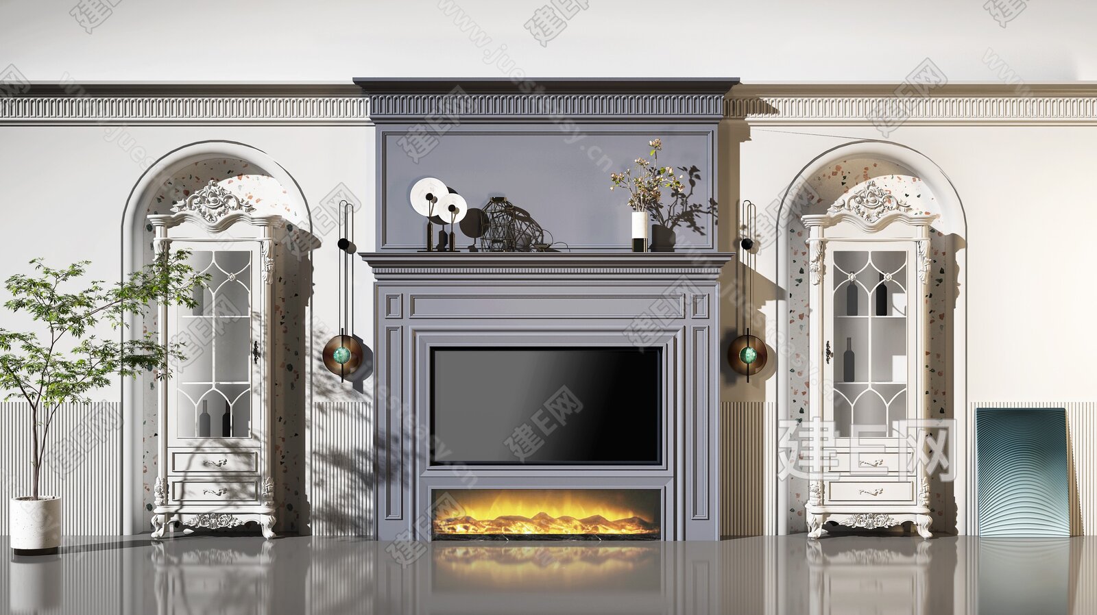 3d雾化壁炉 嵌入式电视背景墙装饰柜电子仿真假火焰 壁炉芯加湿器-阿里巴巴