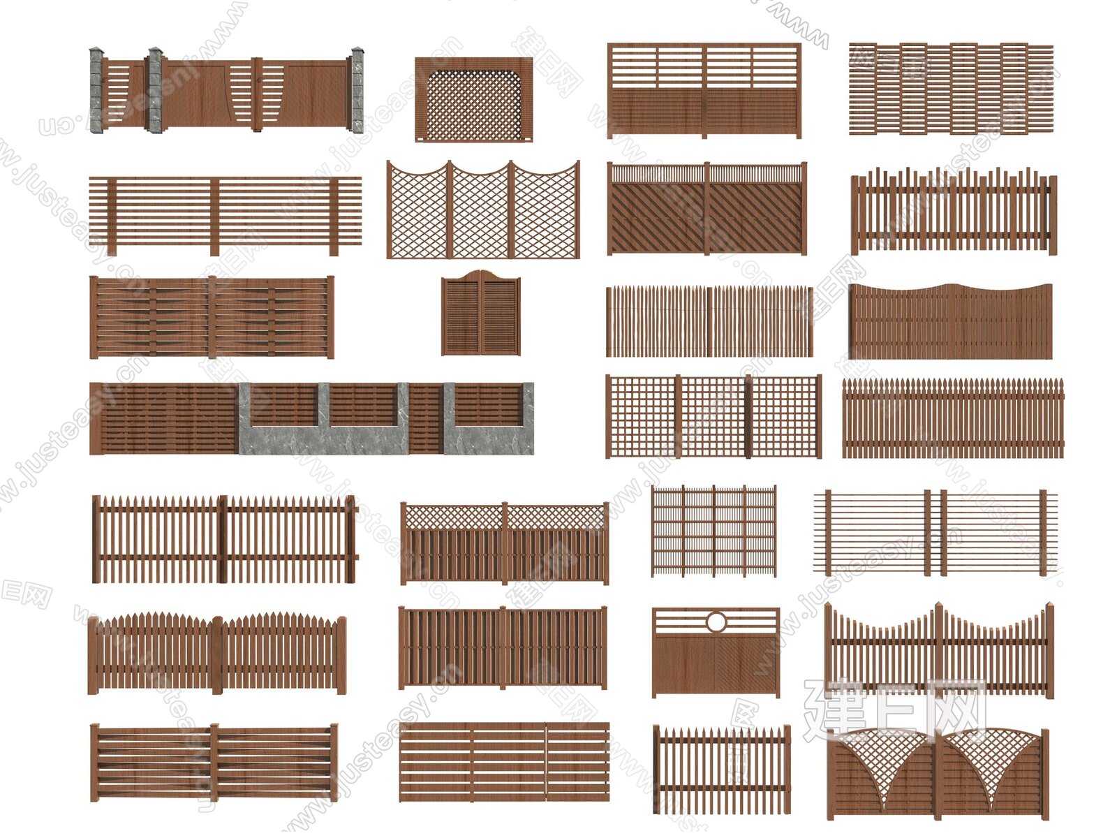 防腐木栅栏木篱笆木质护栏田园碳化木栏栅花园景区木围栏-阿里巴巴