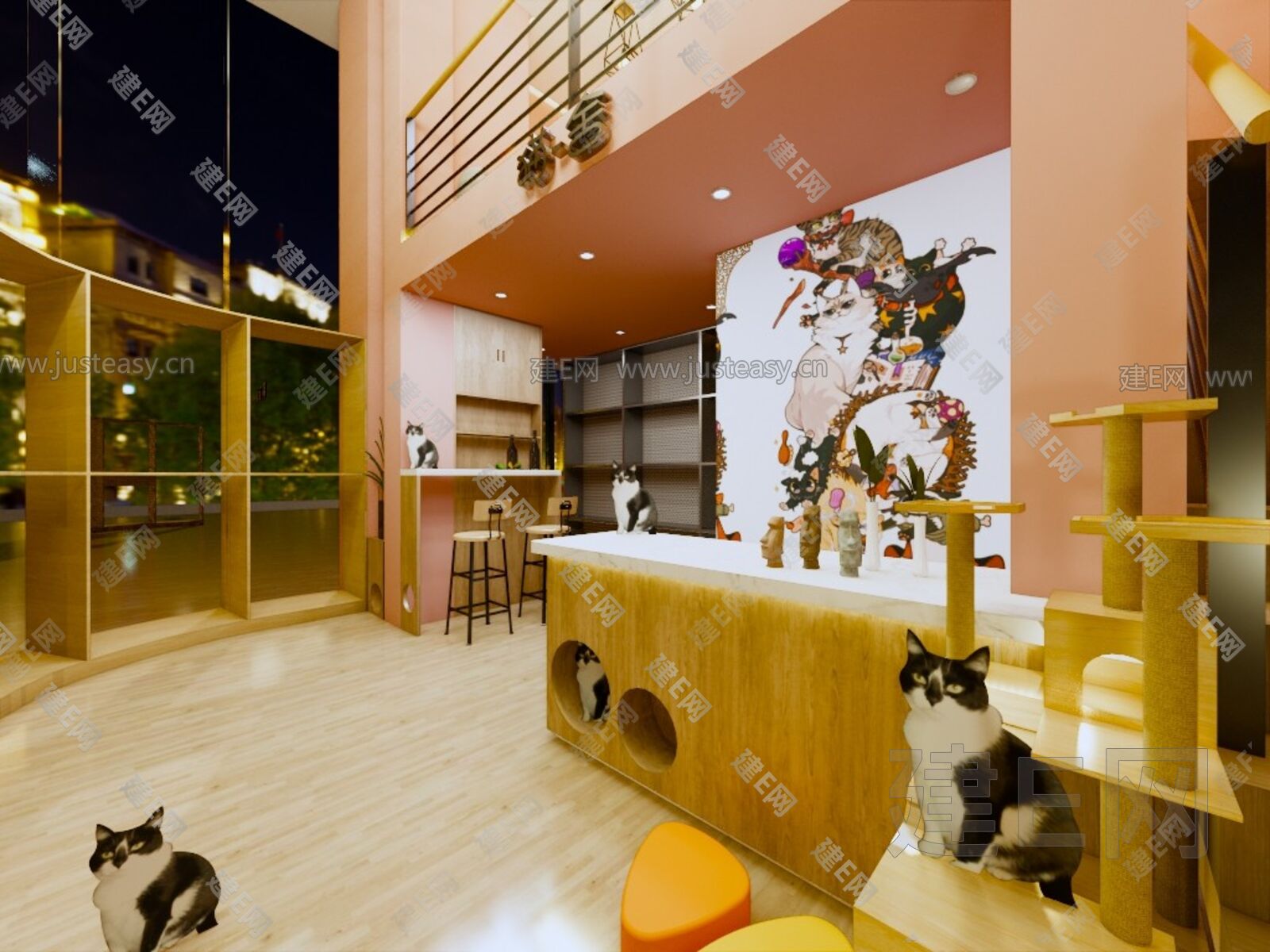 宠物咖啡馆 |空间|家装设计|大严 - 原创作品 - 站酷 (ZCOOL)