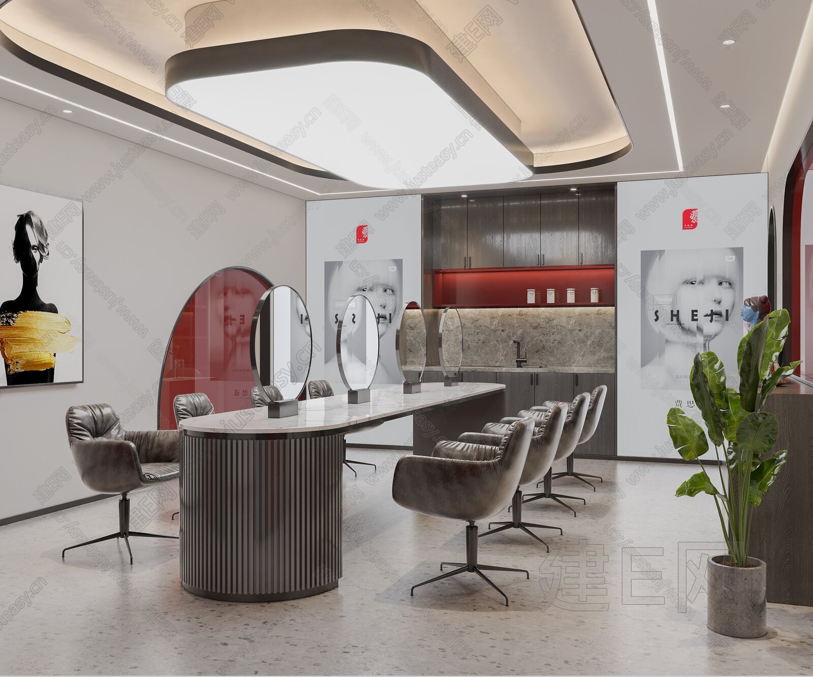 化妆品办公室空间设计-办公空间设计作品|公司-特创易·GO