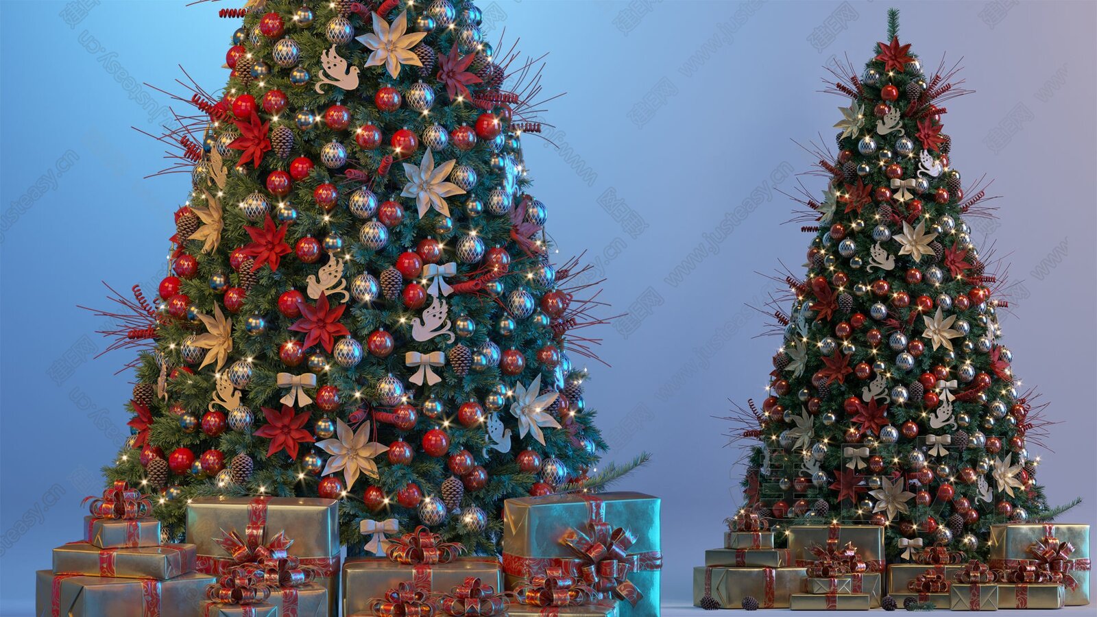 定制大型发光圣诞树户外灯光异性圣诞树工厂直销|资源-元素谷(OSOGOO)