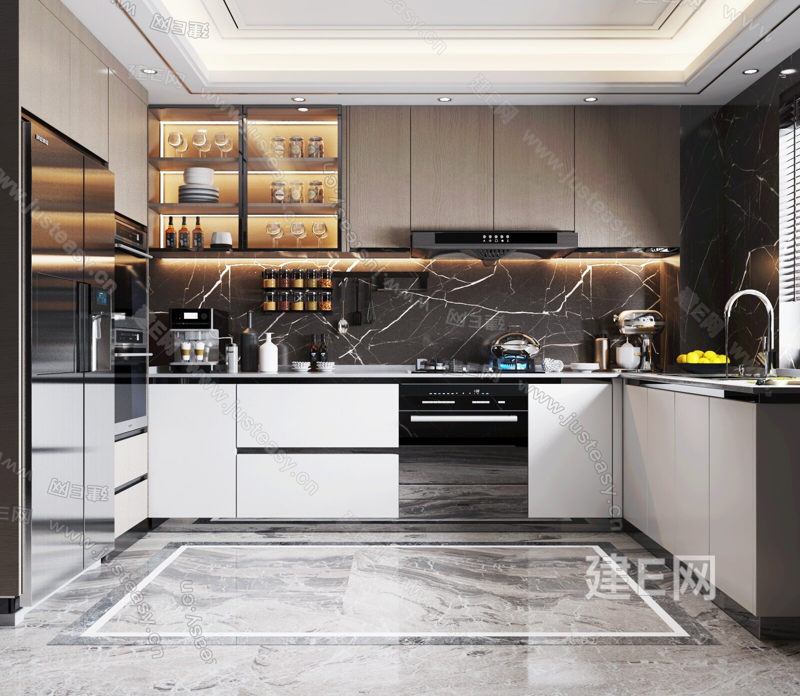 现代厨房3d模型下载_3d现代厨房模型下载_3d现代厨房max模型免费下载_建E室内设计网