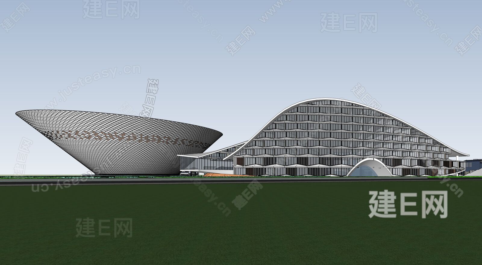 现代艺术中心模型SU模型下载[ID:111690444]_建e网su模型