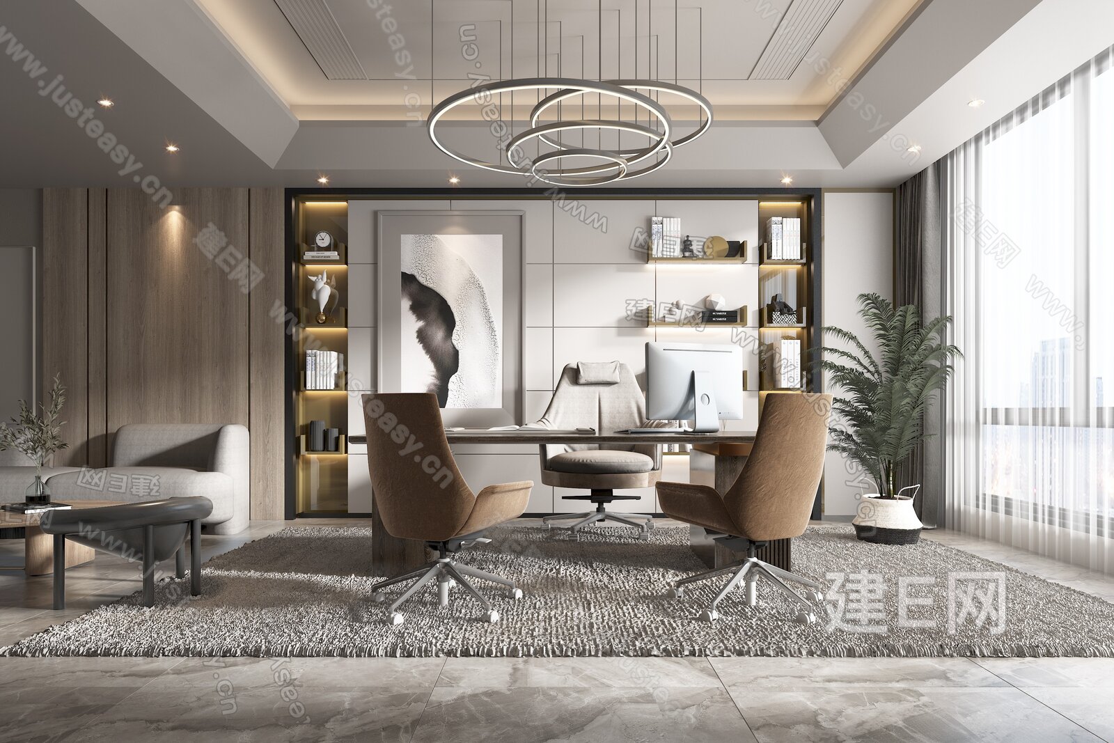 现代董事长办公室 3d模型下载116541624_3d现代董事长办公室 模型下载_3d现代董事长办公室 max模型免费下载_建E室内设计网