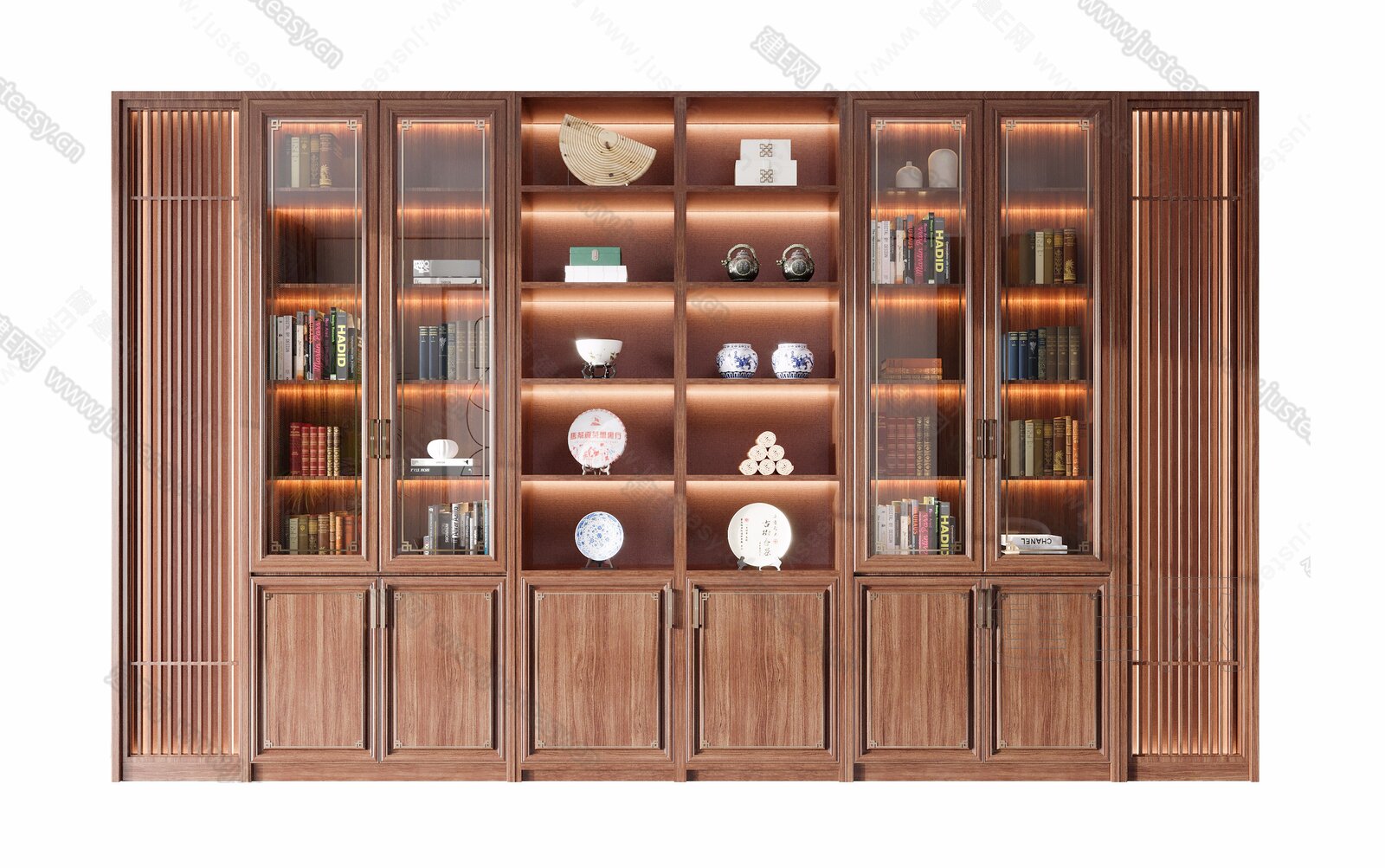 现代简约风格书房书柜装修效果图_装修图片-保障网装修效果图