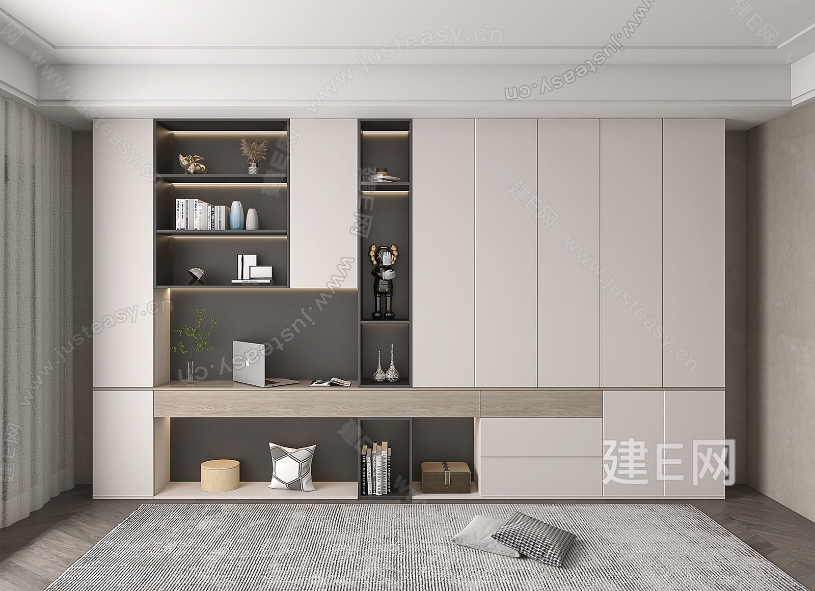 现代装饰收纳柜3d模型下载109922546_3d现代装饰收纳柜模型下载_3d现代装饰收纳柜max模型免费下载_建E室内设计网