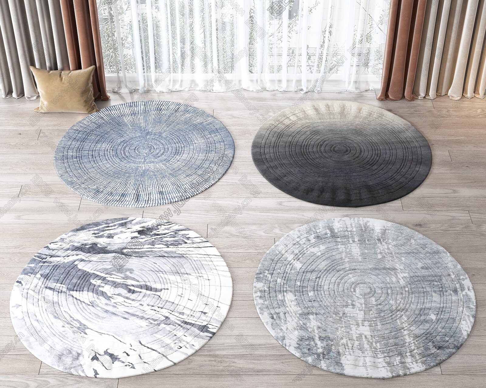 渐变色系地毯营造的3D立体艺术效果-古田路9号-品牌创意/版权保护平台