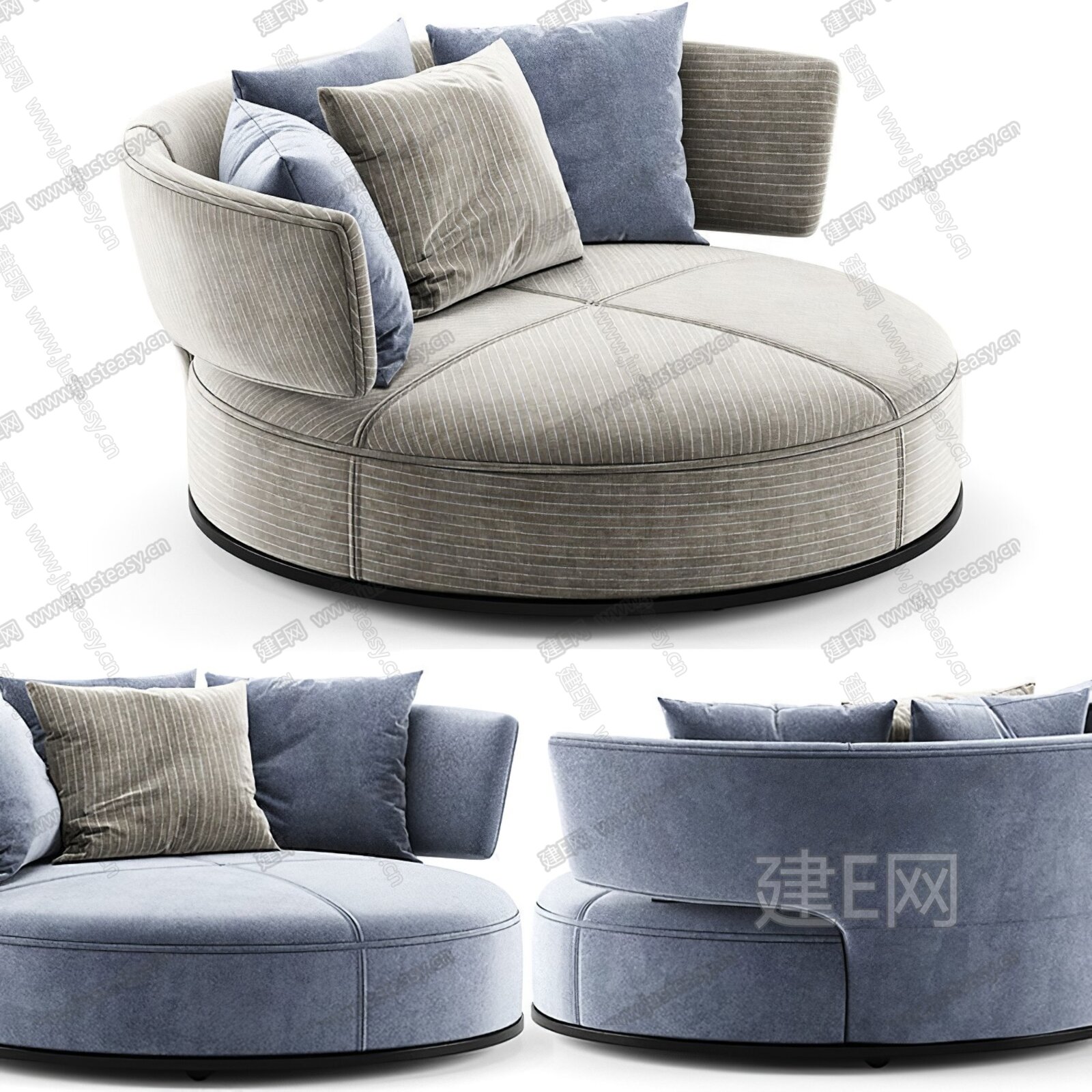 Giorgetti 沙发 Dhow 系列 半圆形家具会议沙发多人沙发面料规格颜色可定制