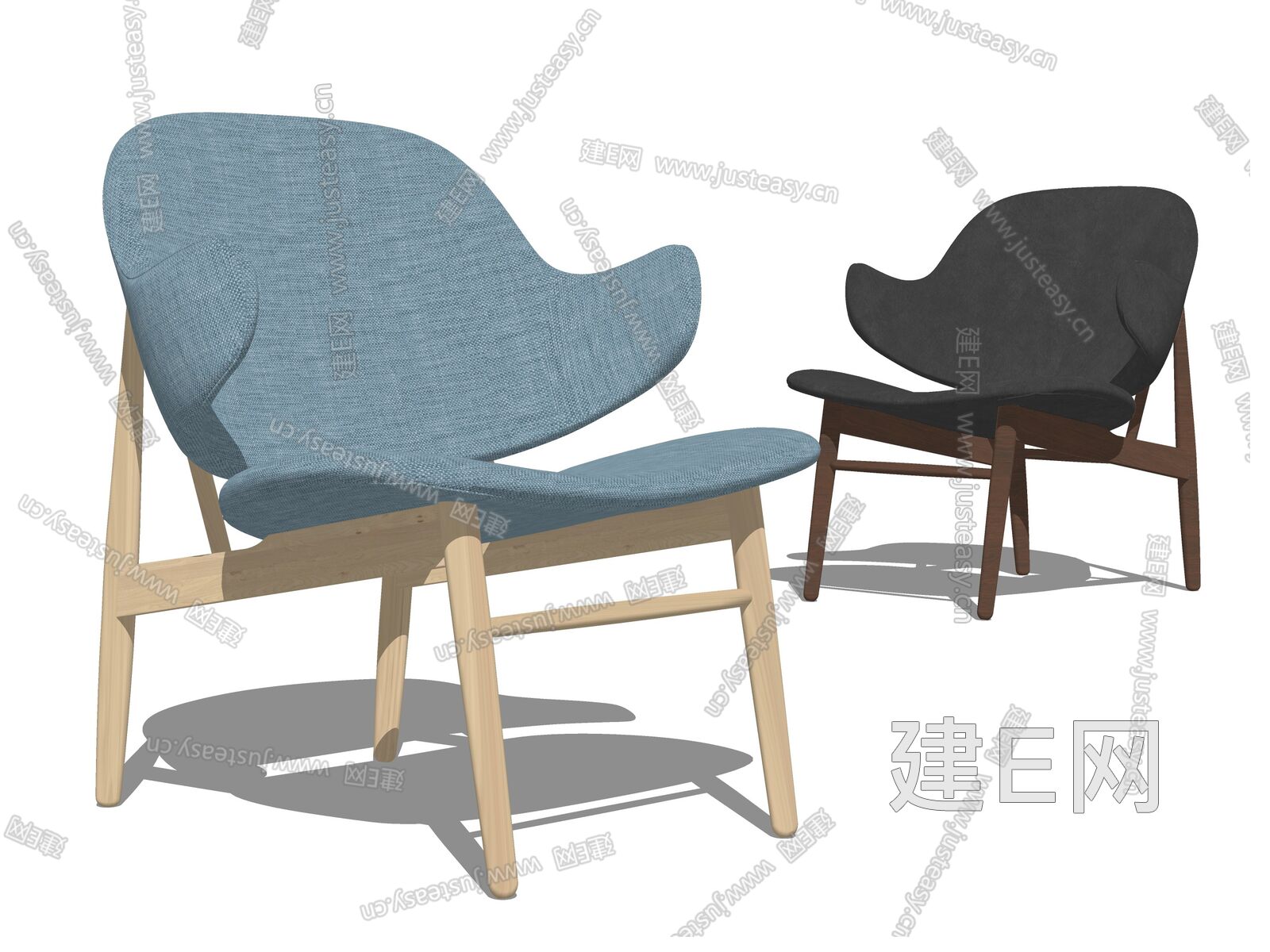 现代休闲椅 模型SU模型下载[ID:107627795]_建e网su模型