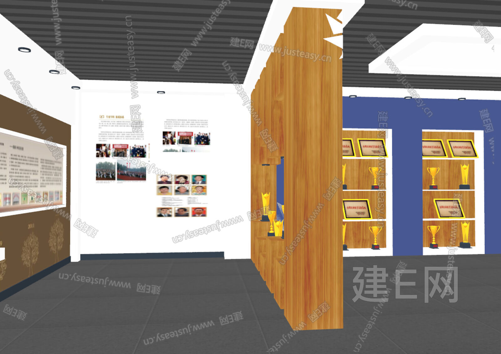 现代校史馆模型SU模型下载[ID:108217847]_建E室内设计网
