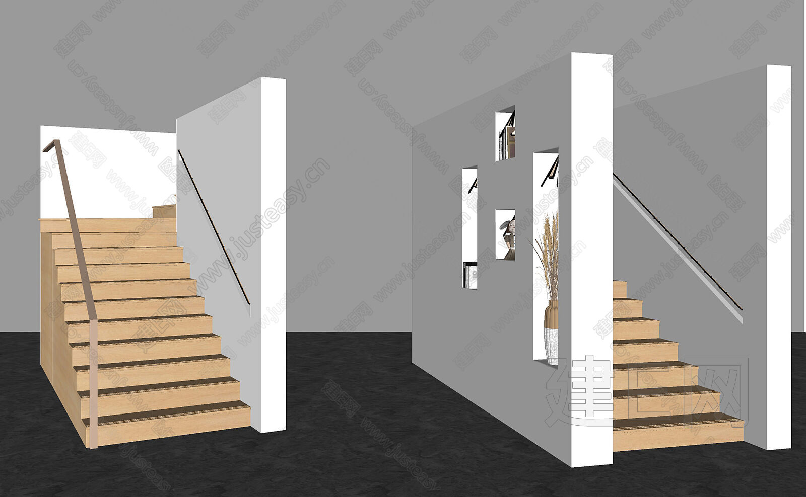 【美式楼梯3d模型】建E网_美式楼梯3d模型下载[ID:113855258]_打造3d美式楼梯模型免费下载平台