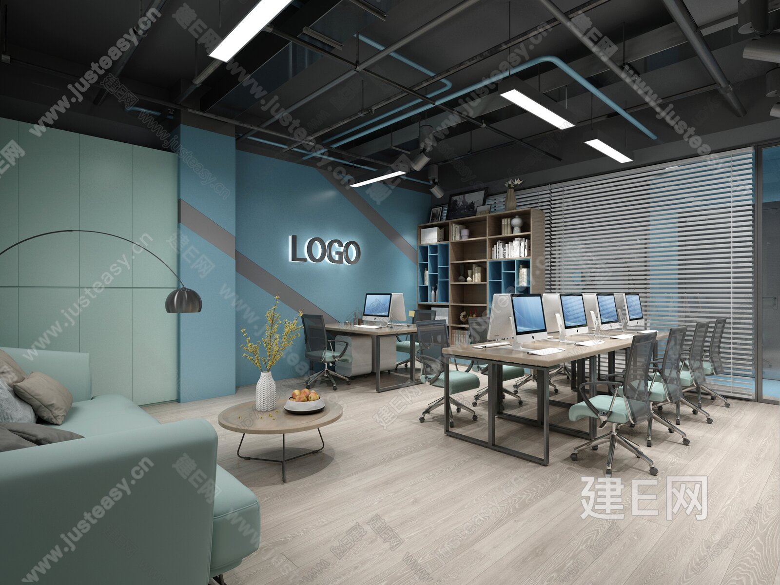 工业风前台3d模型下载101141500_3d工业风前台模型下载_3d工业风前台max模型免费下载_建E室内设计网