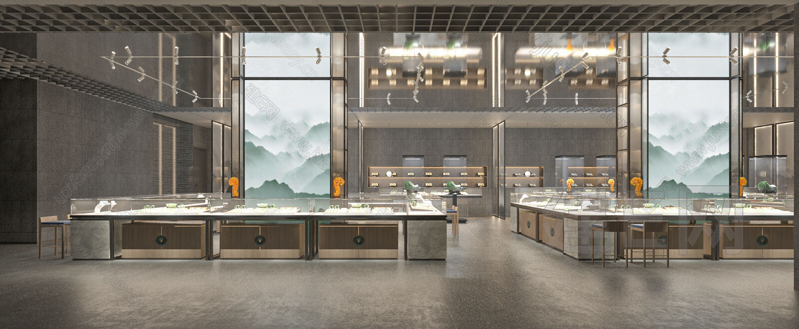 现代珠宝店 模型SU模型下载[ID:103105852]_建e网su模型