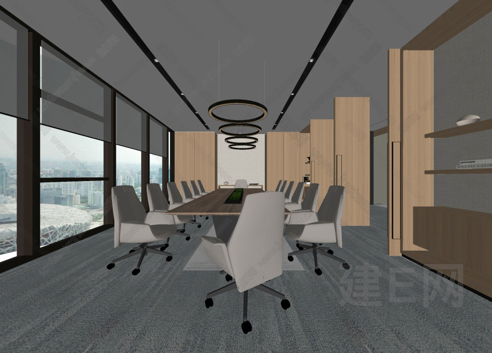 现代会议室模型SU模型下载[ID:103106031]_建e网su模型