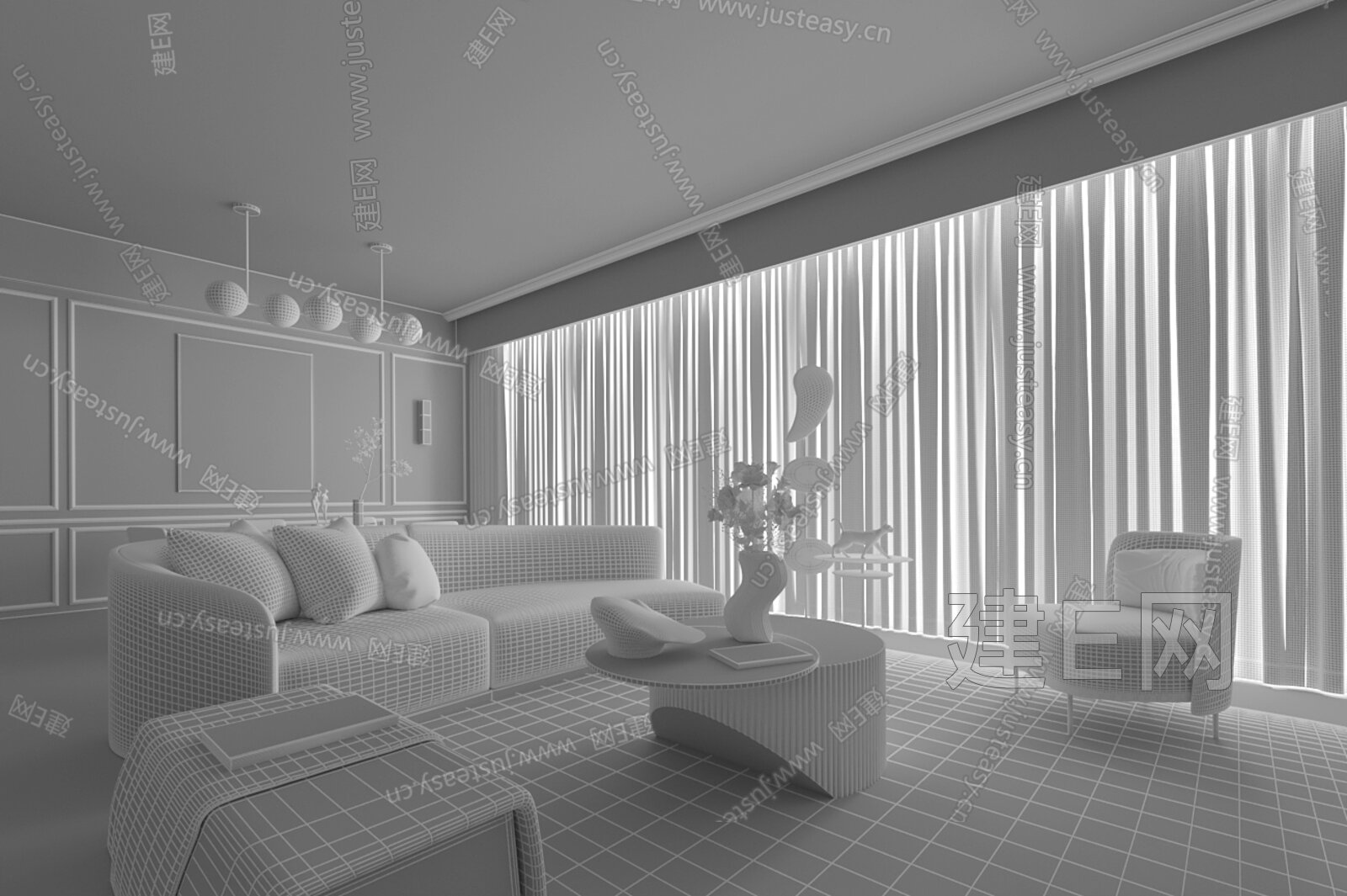 KOYI 柯翊设计 现代客厅3d模型
