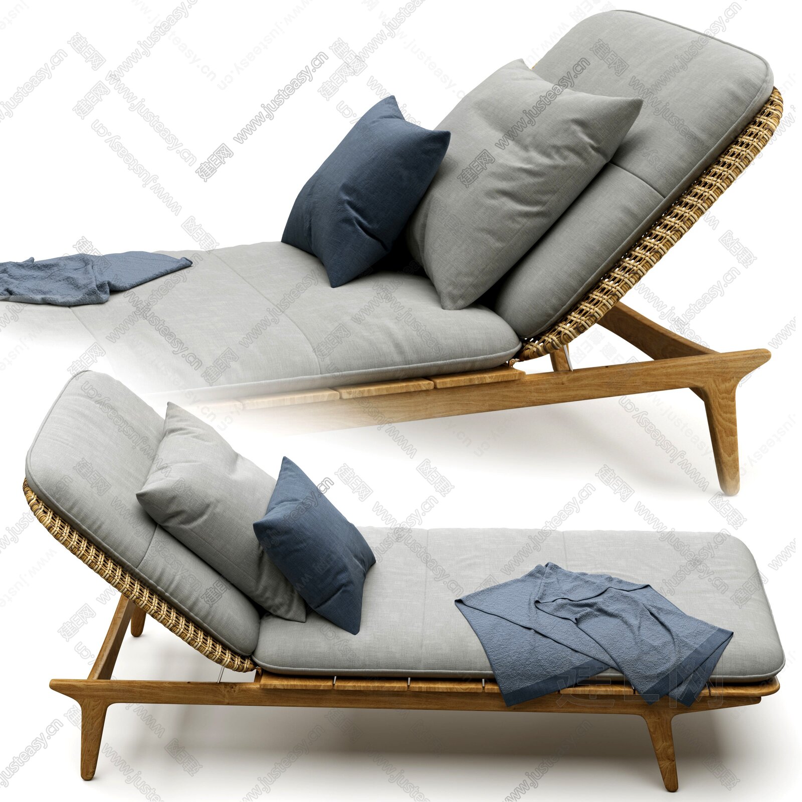 现代躺椅-sketchup模型_sketchup模型库_建E室内设计网!