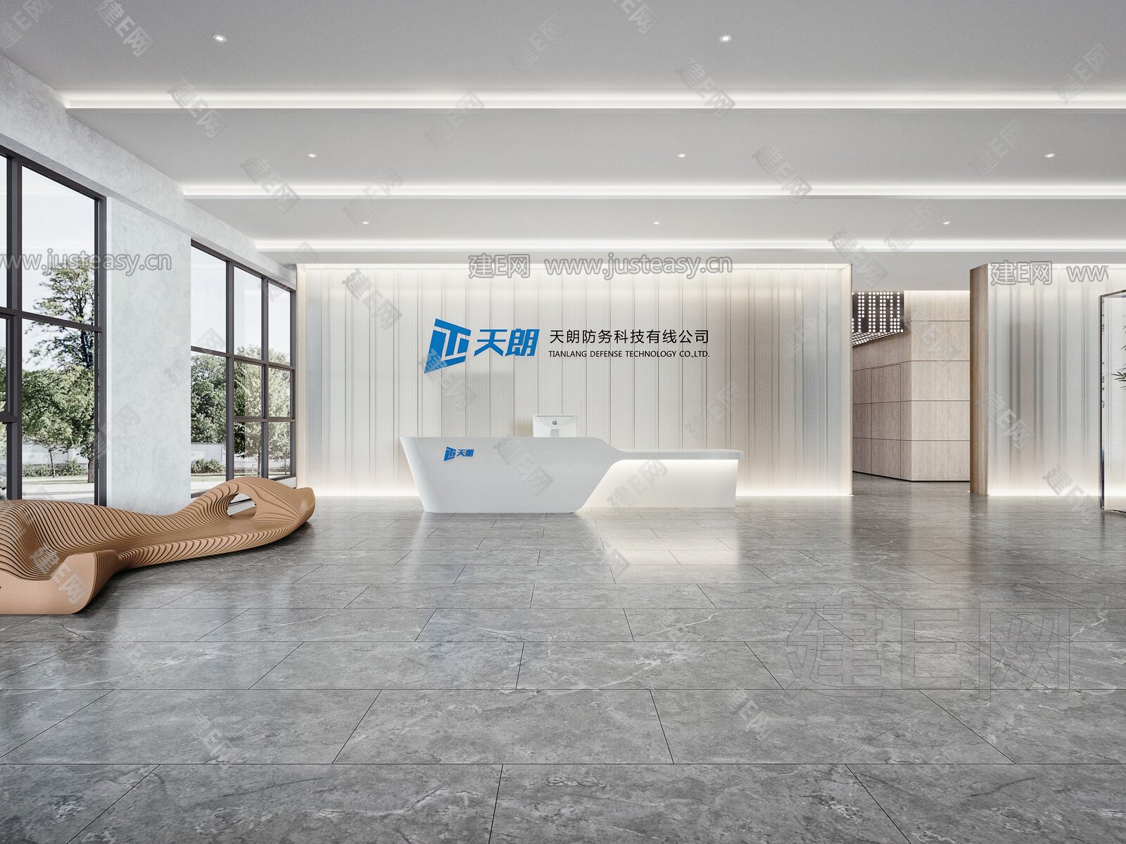 现代办公大厅 3d模型下载_3d现代办公大厅 模型下载_3d现代办公大厅 max模型免费下载_建E室内设计网