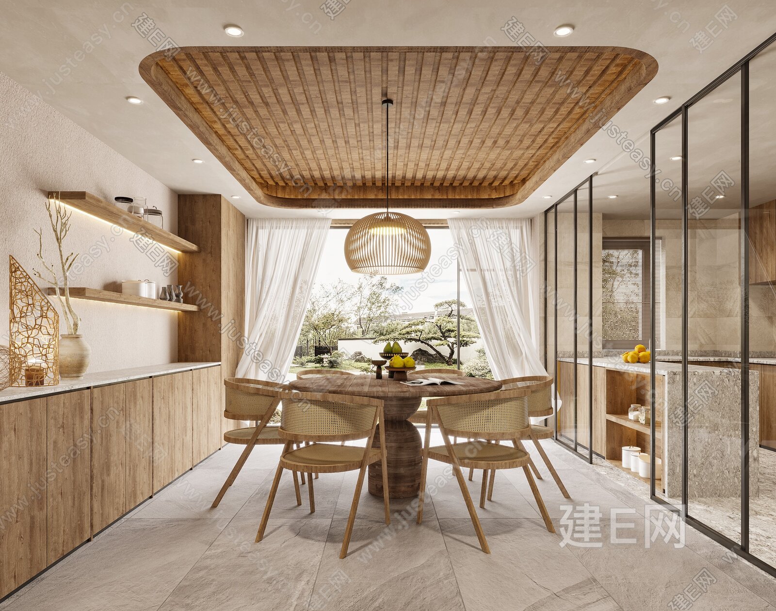 侘寂风餐厅3d模型下载_3d侘寂风餐厅模型下载_3d侘寂风餐厅max模型免费下载_建E室内设计网