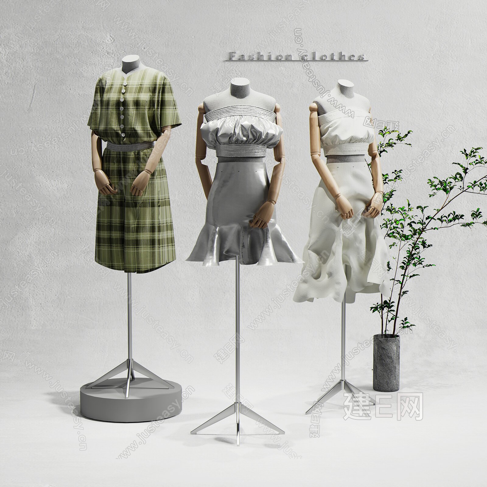 3D人物模型 女装服装店 商场 3D模特下载 - 3D人物游戏模型下载-3dmax室内模型 家具 沙发3D模型 植物模型 人物 游戏动画模型 ...