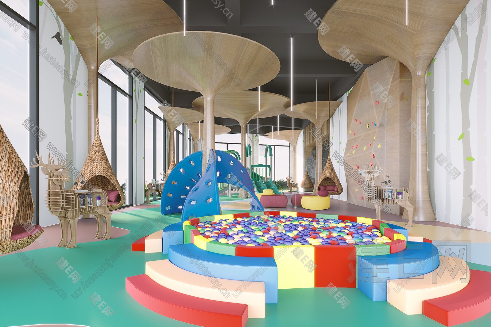 现代儿童游乐区