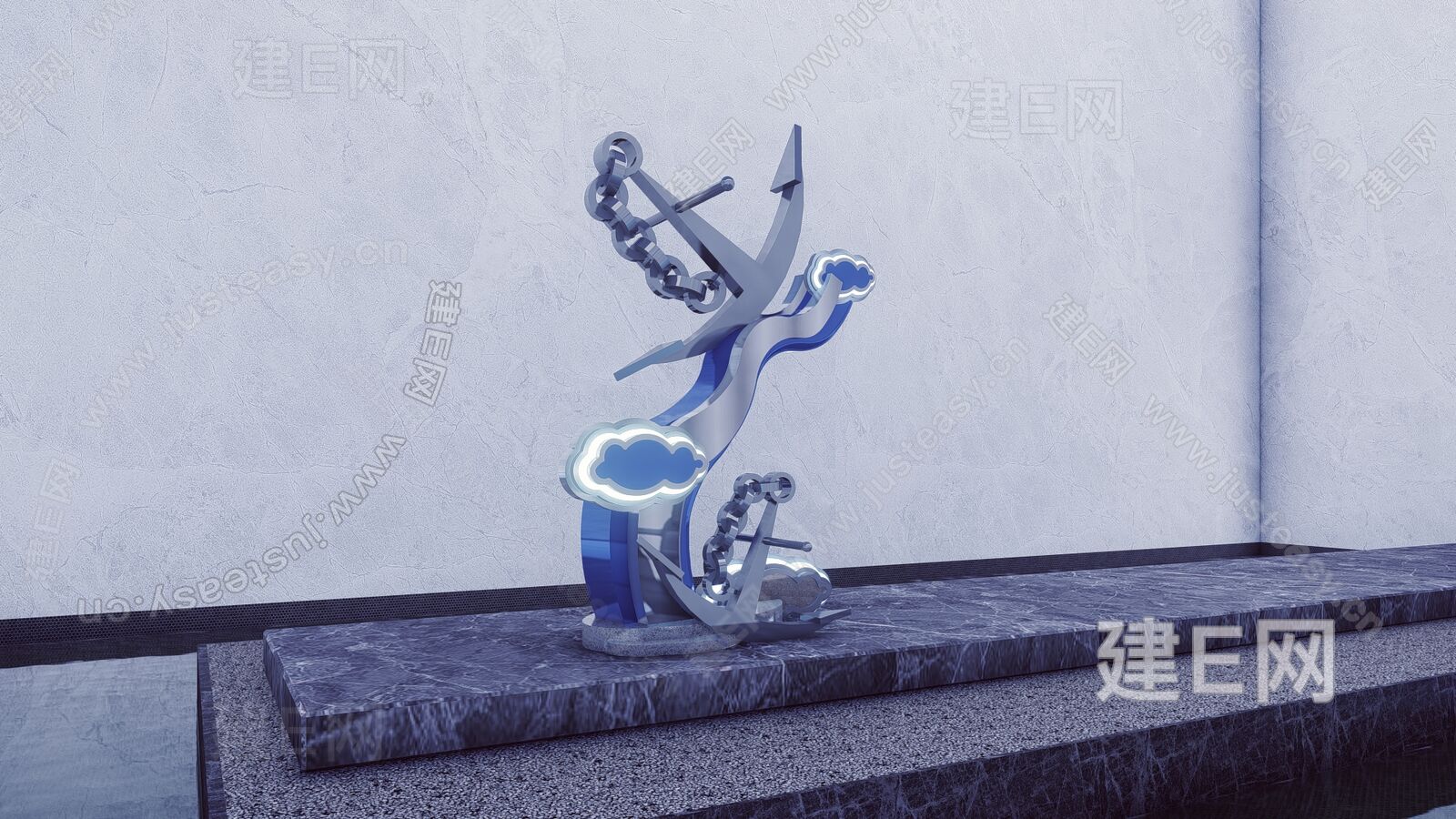 现代雕塑模型SU模型下载[ID:114115873]_建e网su模型