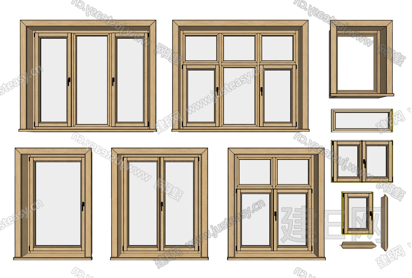 现代窗组合模型_su现代窗组合模型下载_su现代窗组合模型免费下载_建e