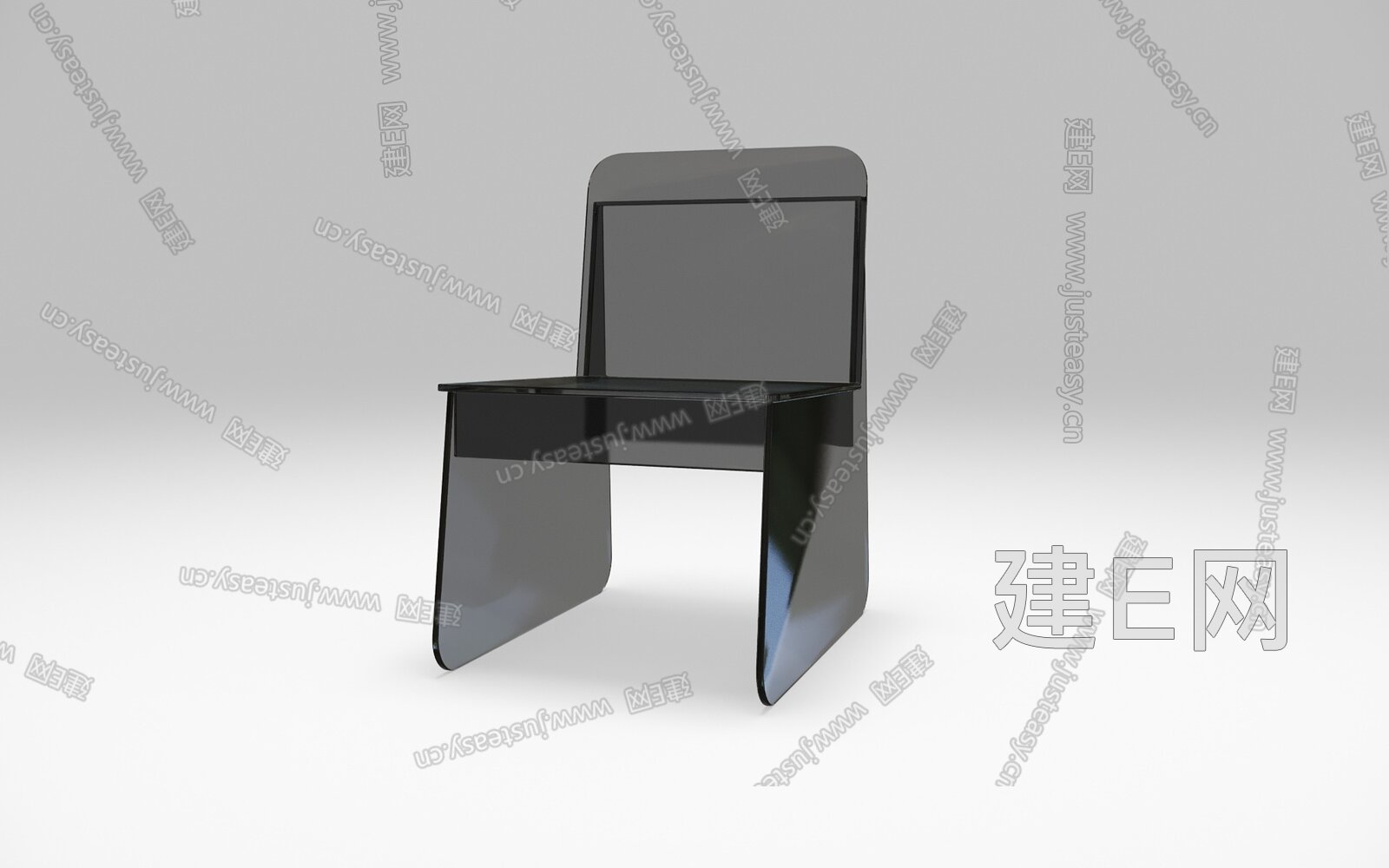 舒梵 北欧简约透明餐椅3d模型