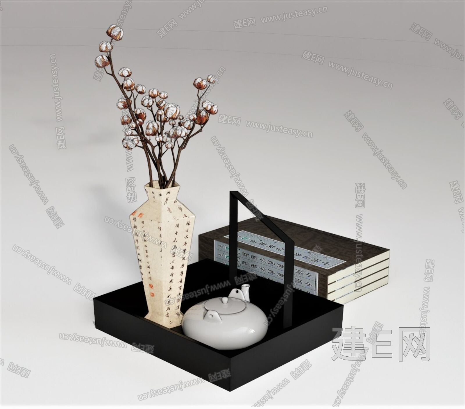 现代花瓶摆件模型SU模型下载[ID:116475257]_建E室内设计网