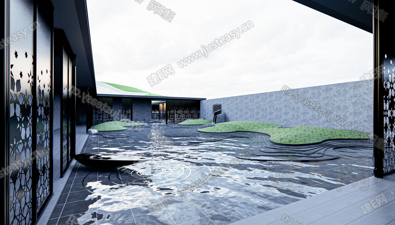 现代雕塑景观小品模型SU模型下载[ID:116540830]_建e网su模型
