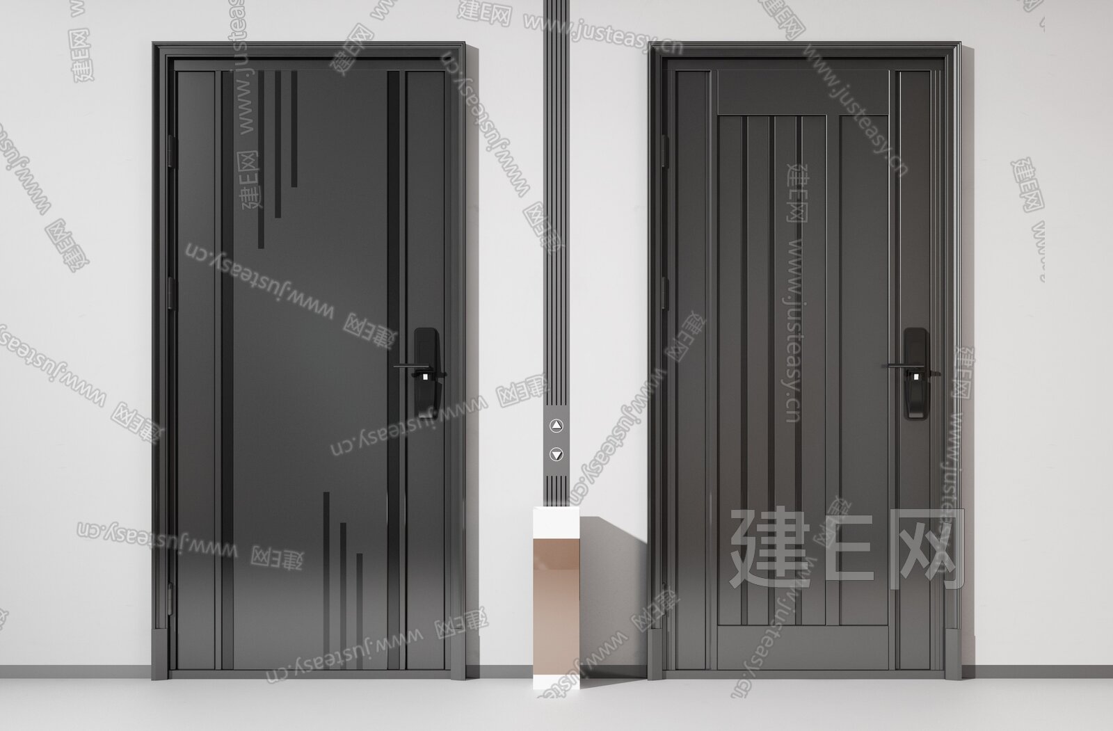 现代简约卧室门装修图片 – 设计本装修效果图