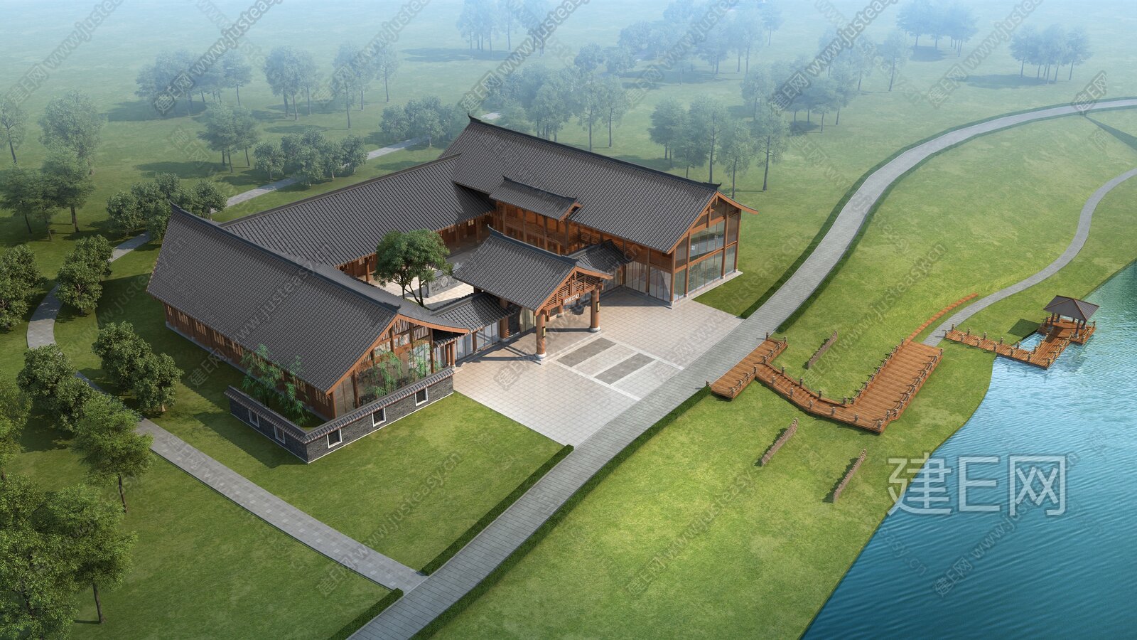 中式四合院3d模型下载_3d中式四合院模型下载_3d中式四合院max模型