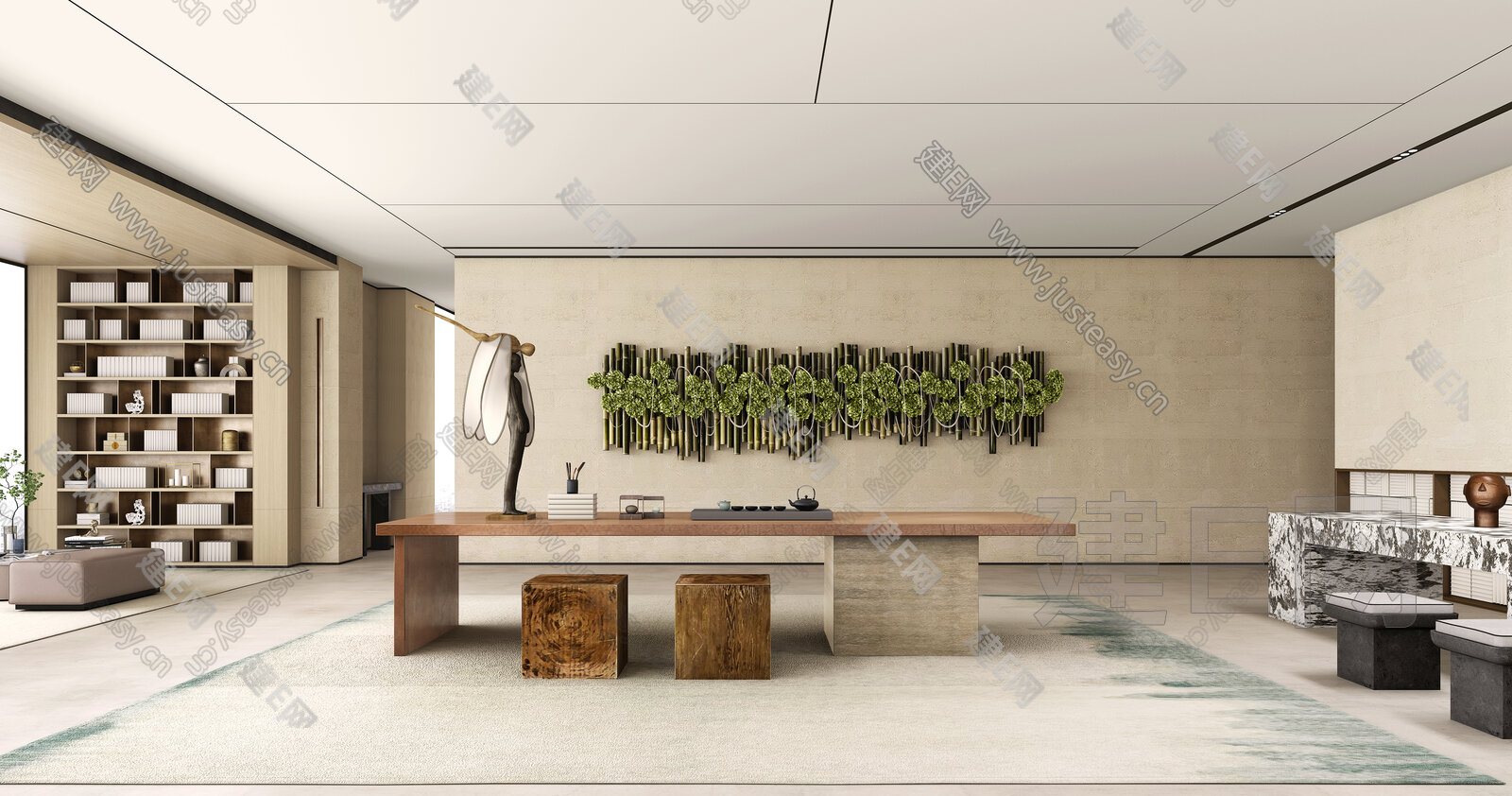 羽果设计 现代茶室3d模型